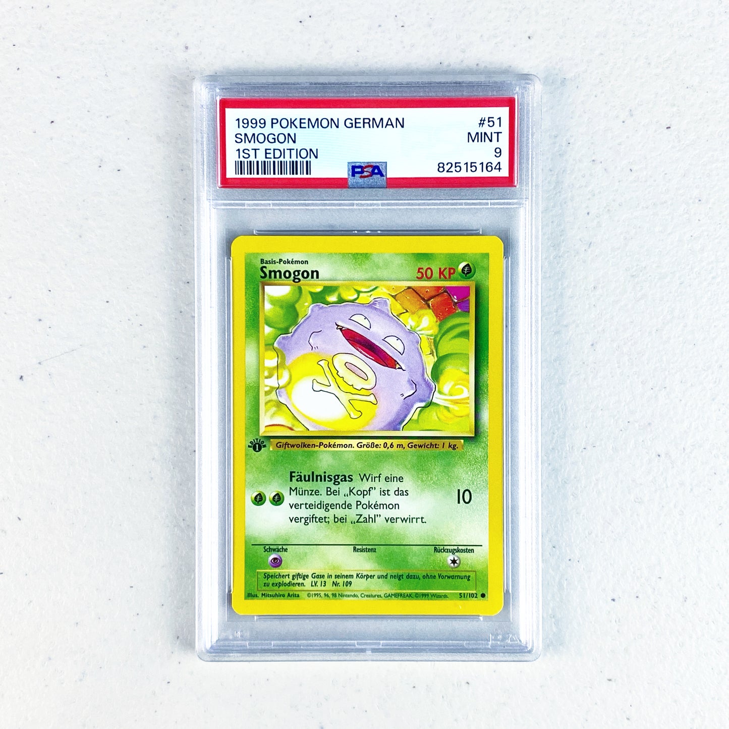 PSA 9 Aleman First Edition Koffing Base Set 1999