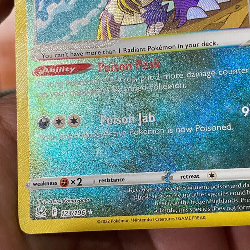Radiant Hisuian Sneasler Cartas Pokemon Tcg Radiant Hisuian Sneasler Inglés