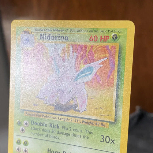 Near Mint Nidorino Base Set Cartas Pokemon Tcg Vintage B Nidorino Inglés