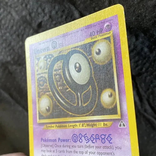 Lp Unown O Neo Discovery Cartas Tcg Pokemon Vintage Unown O Inglés