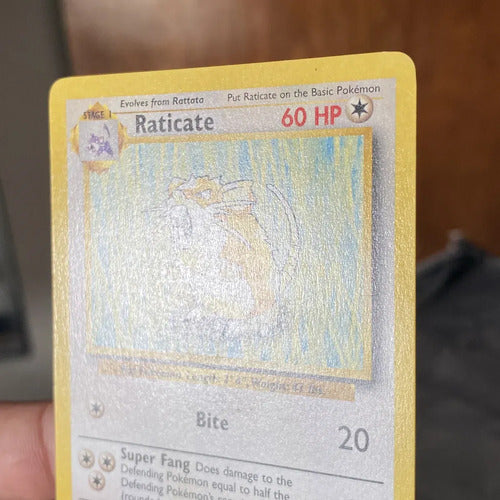 Nm Raticate Base Set Cartas Pokemon Tcg Vintage B Raticate Inglés