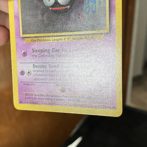 Near Mint Gastly Base Set Cartas Pokemon Tcg Vintage B Gastly Inglés