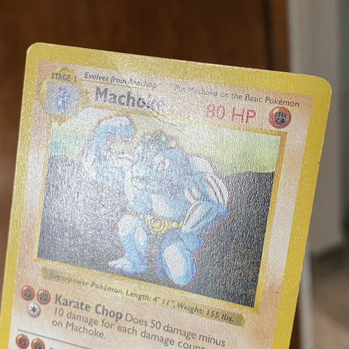 Damaged Machocke Shadowless Base Set Cartas Pokemon Vintage Machoke Inglés