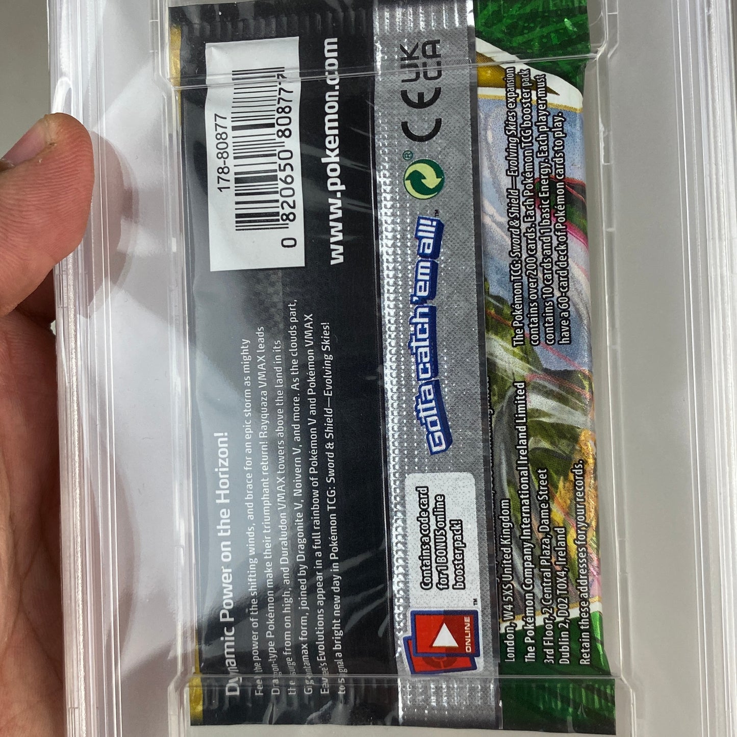 PSA 9 Evolving Skies Booster Pack - Rayquaza