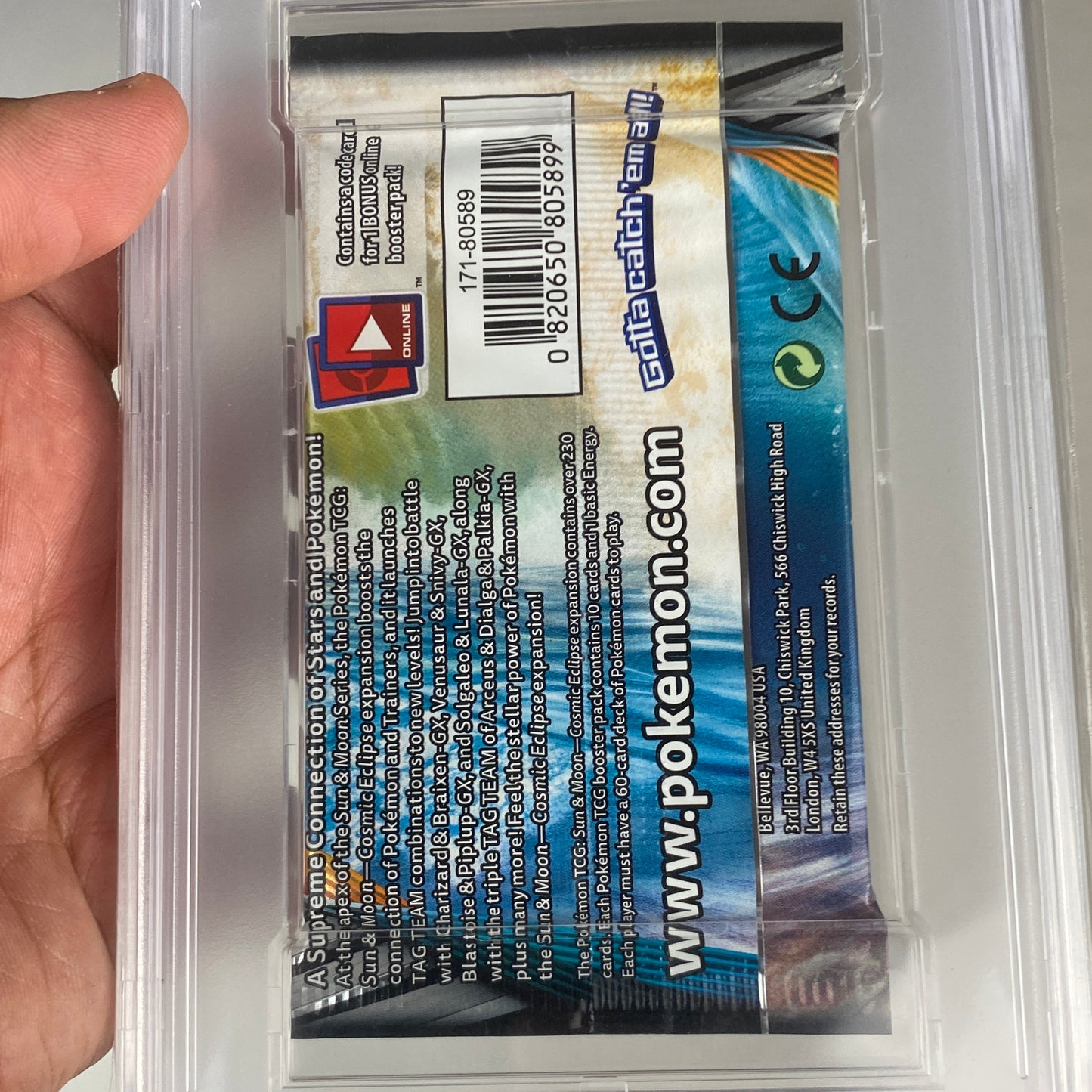 PSA 8 Cosmic Eclipse Booster Pack - Blastoise & Piplup