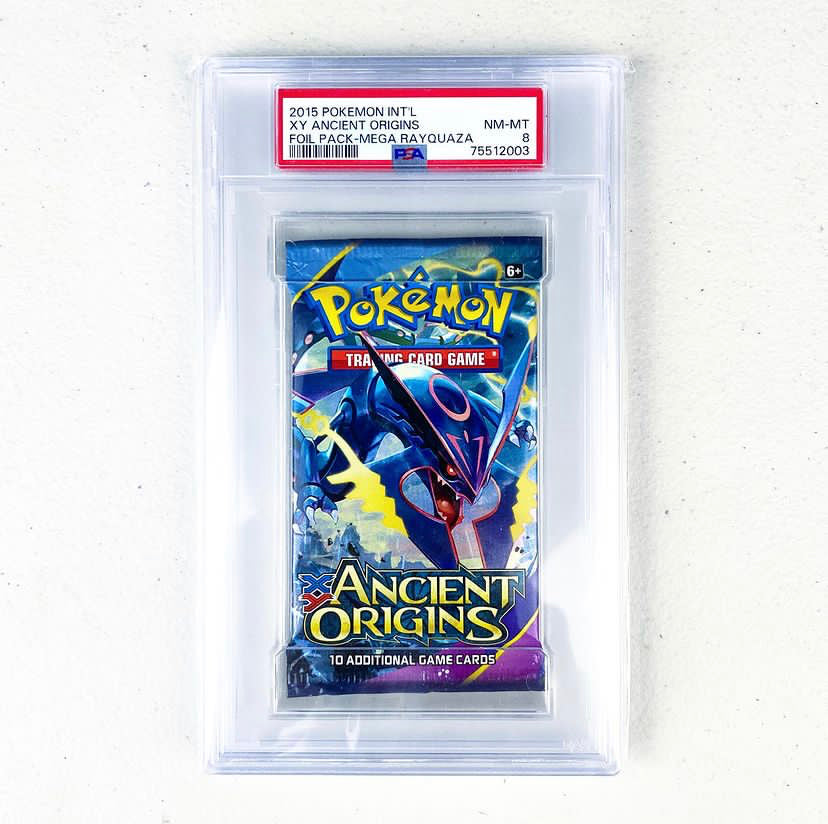 PSA 8 Ancient Origins Booster Pack XY Mega Rayquaza