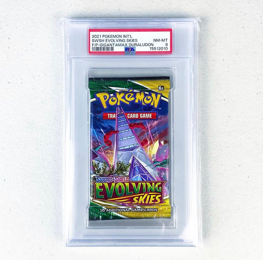 PSA 8 Evolving Skies Booster Pack - Duraludon VMAX