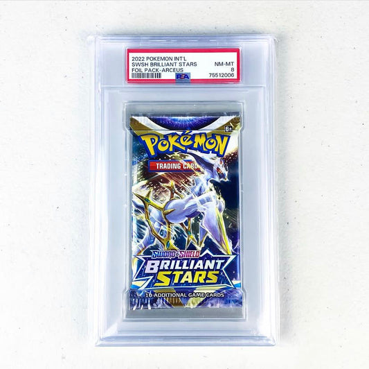 PSA 8 Brilliant Stars Booster Pack - Arceus
