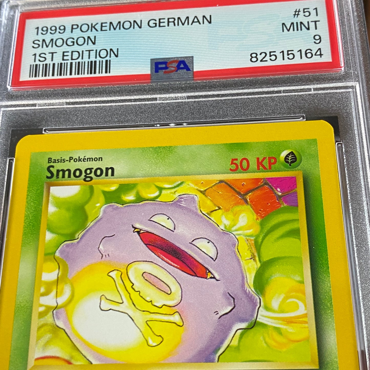 PSA 9 Aleman First Edition Koffing Base Set 1999