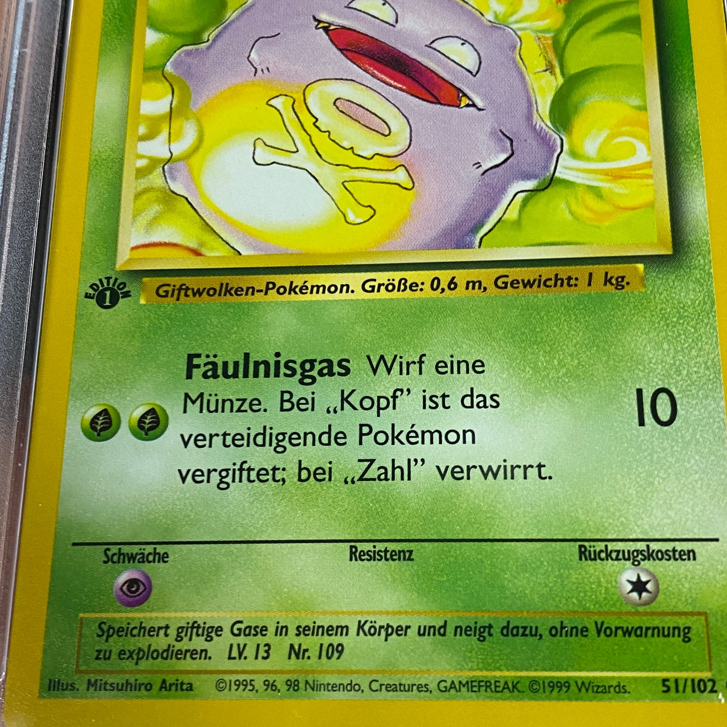 PSA 9 Aleman First Edition Koffing Base Set 1999