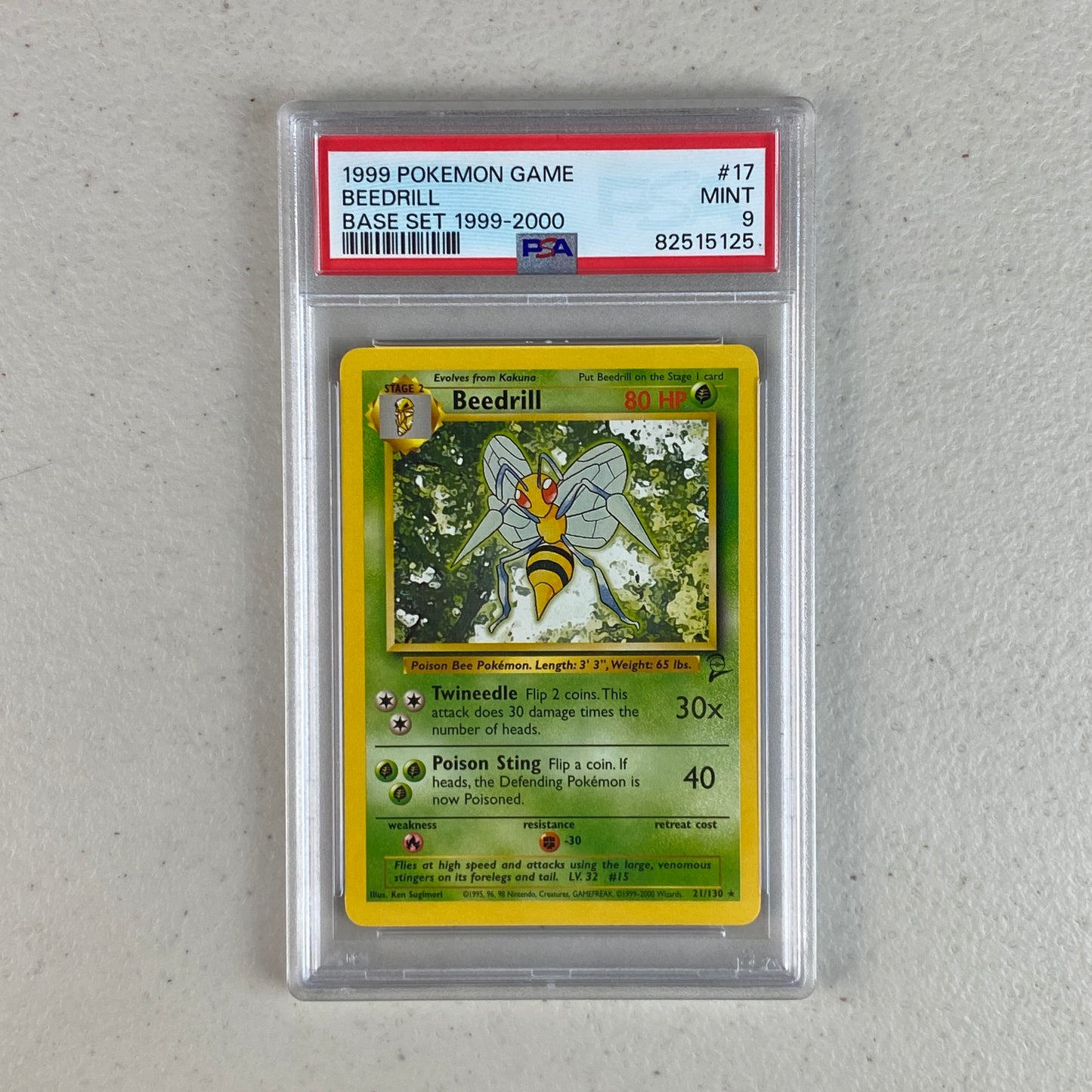 PSA 9 Beedrill Base Set 2
