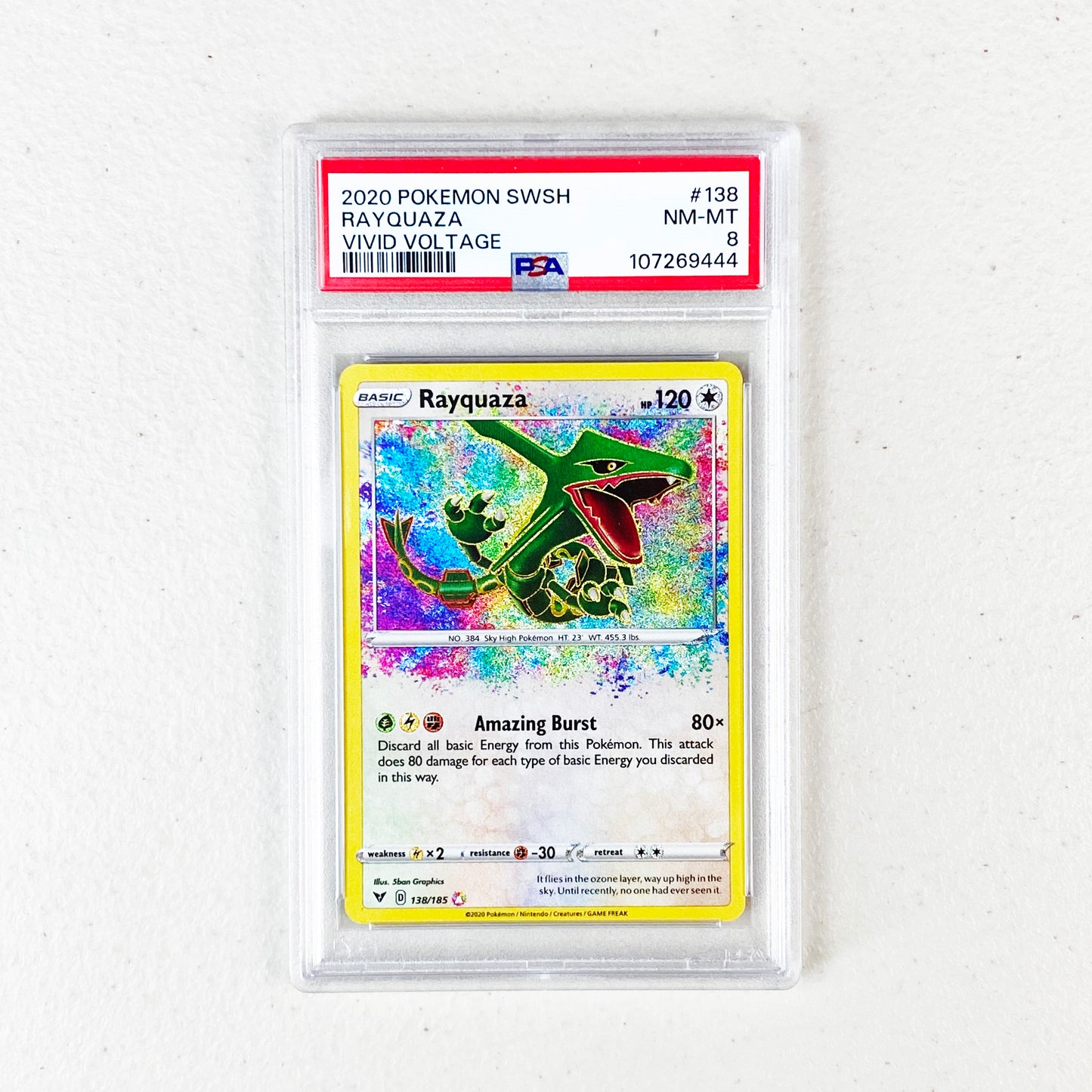 PSA 8 Rayquaza Amazing Rare Vivid Voltage