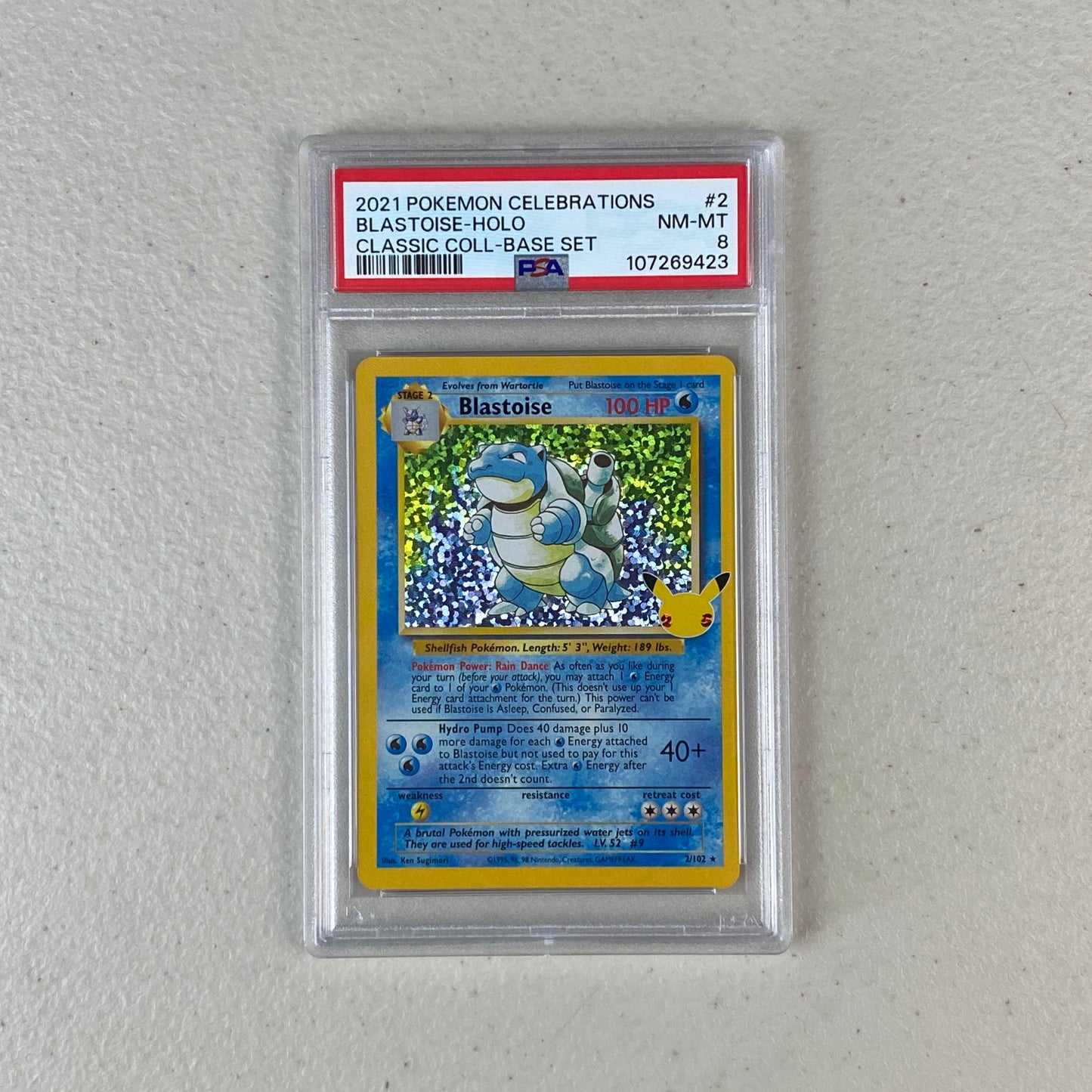 PSA 8 Blastoise Celebrations Classic Collection