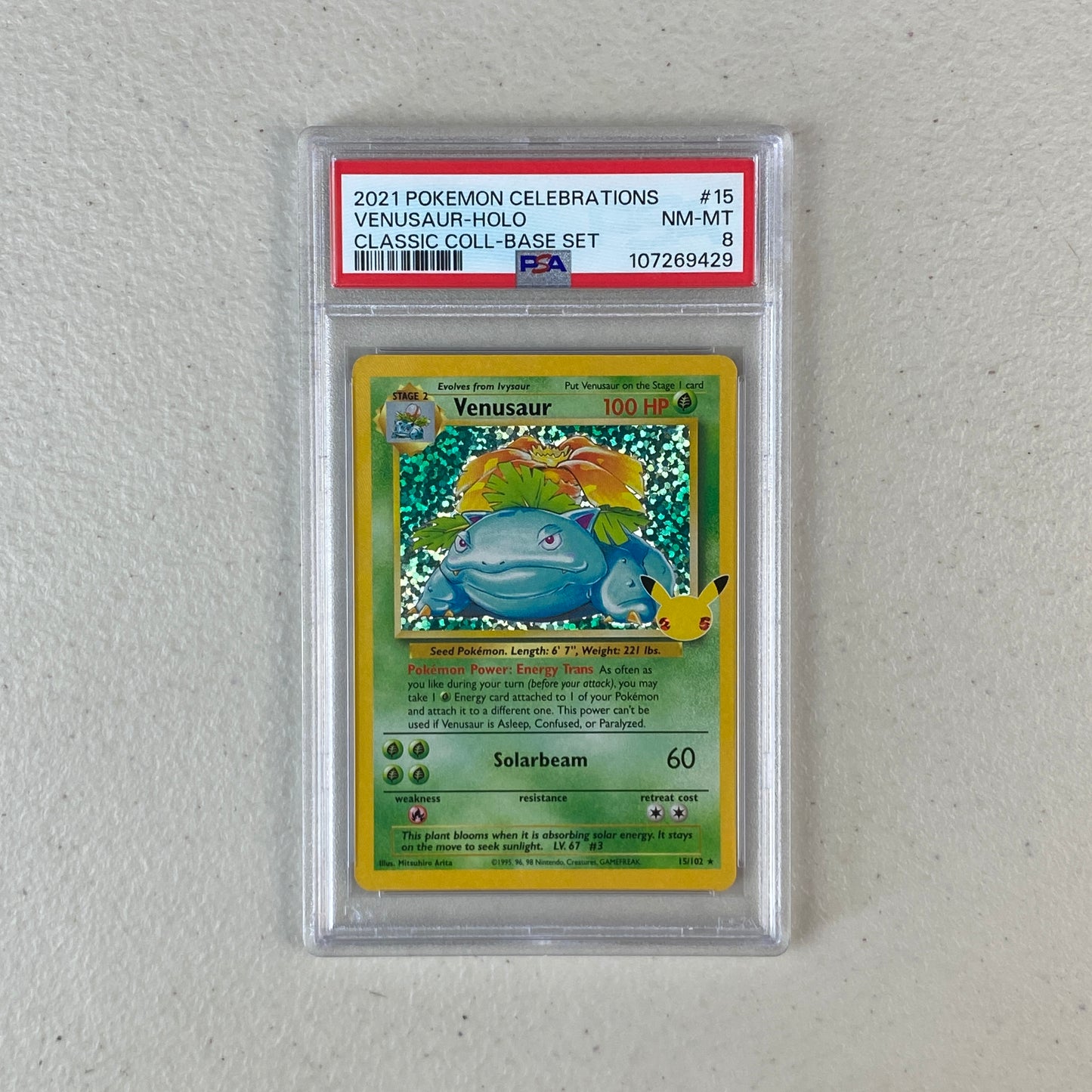 PSA 8 Venusaur Celebrations Classic Collection