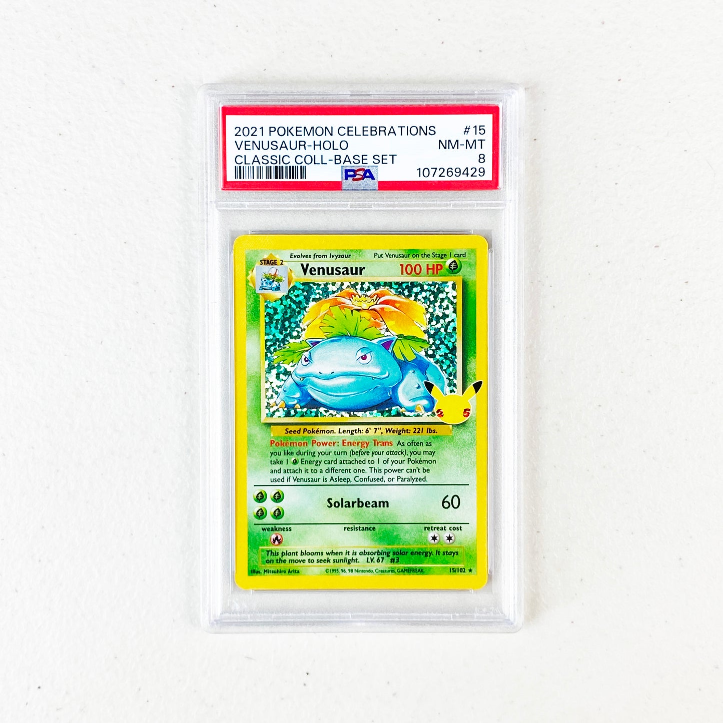 PSA 8 Venusaur Celebrations Classic Collection