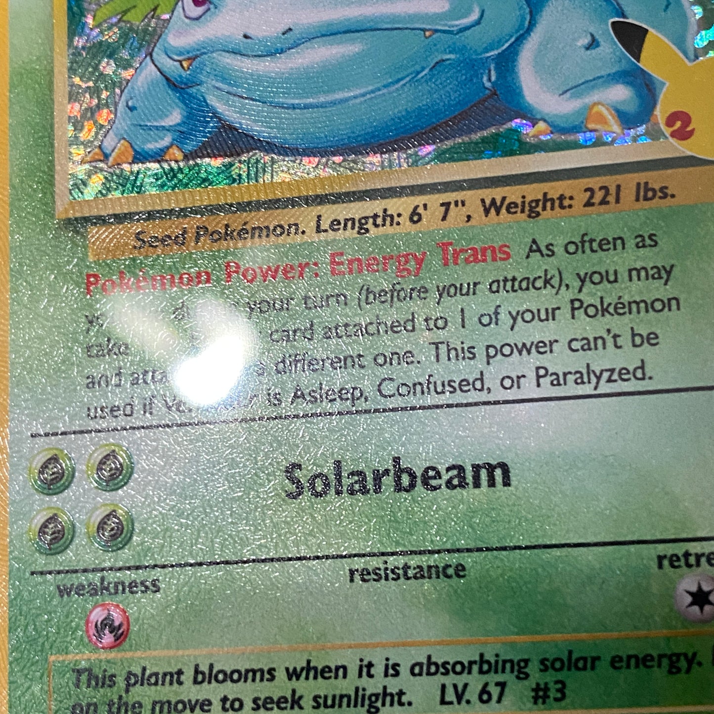 PSA 8 Venusaur Celebrations Classic Collection