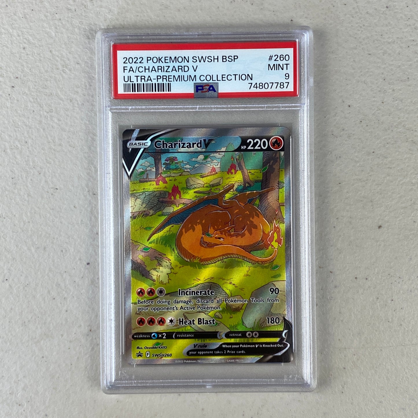 PSA 9 Charizard V Full Art Alternate Art UPC