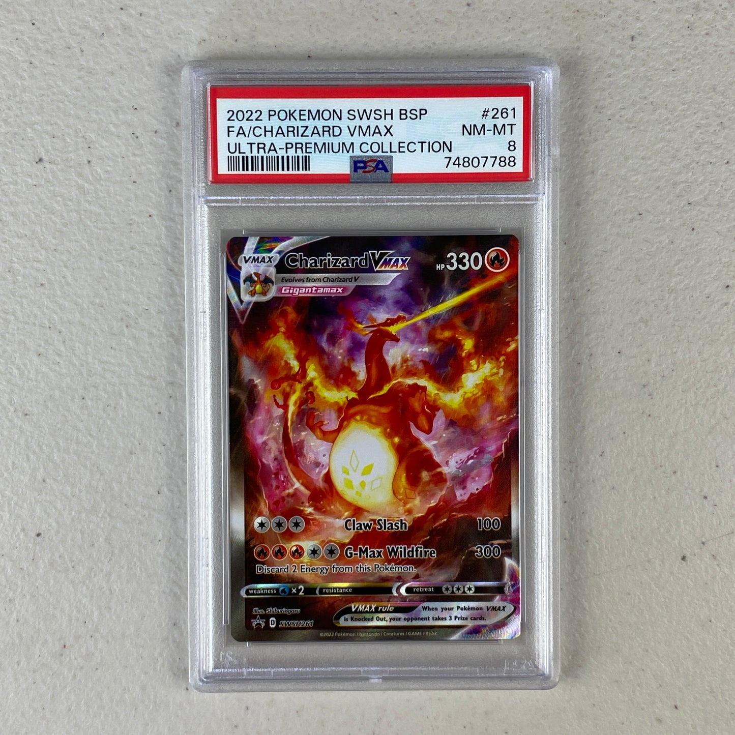 PSA 8 Charizard VMAX UPC