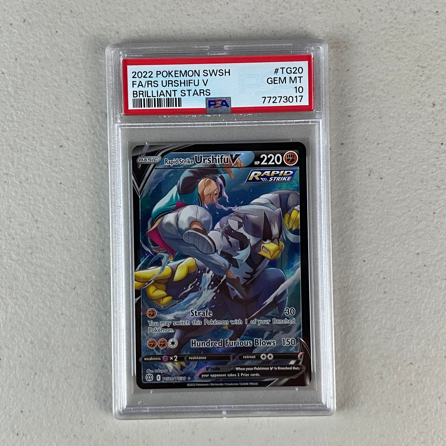 PSA 10 Rapid Strike Urshifu V Alternate Art