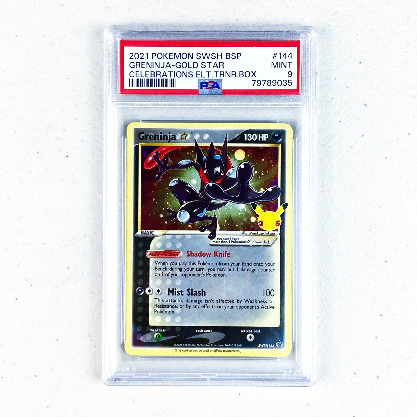 PSA 9 Greninja Gold Star Promo Celebrations