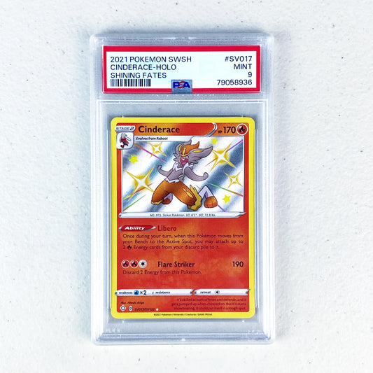 PSA 9 Cinderace shiny Shining Fates