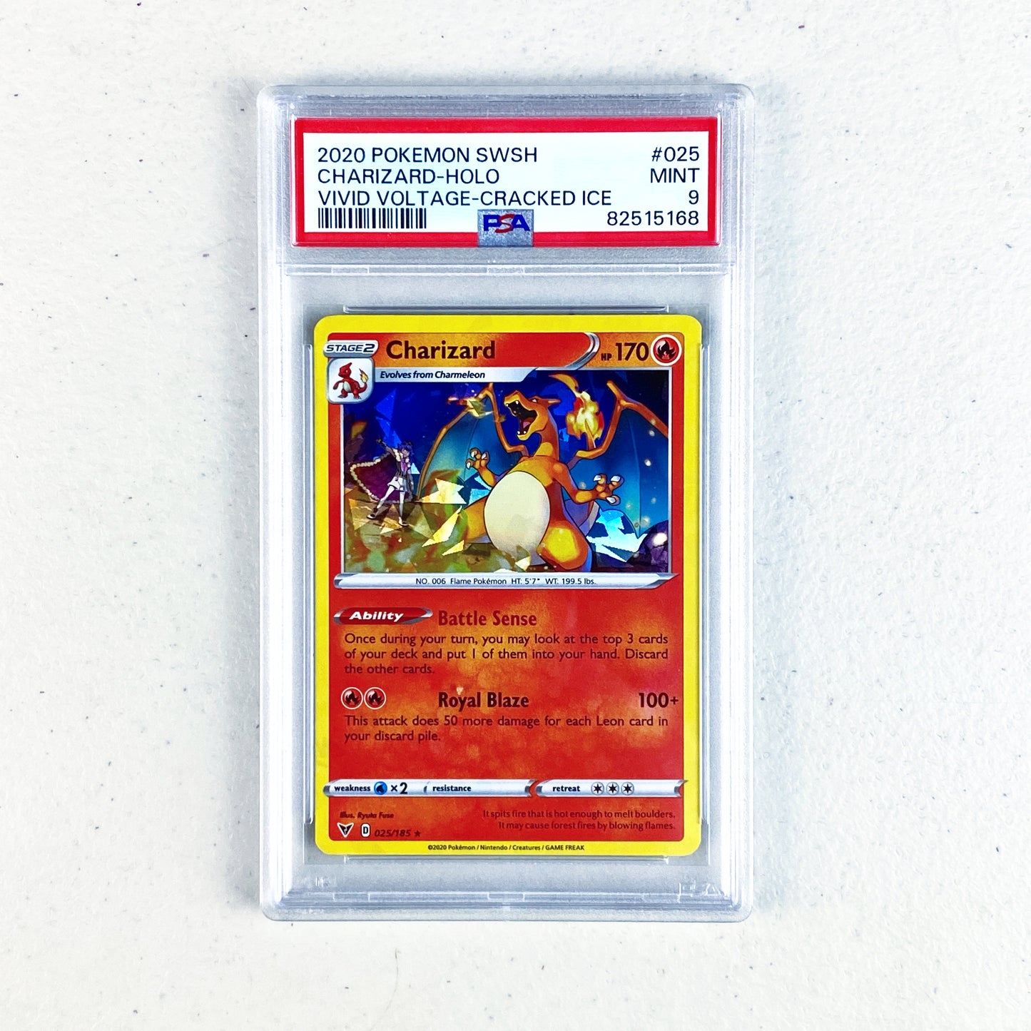 PSA 9 Charizard Cracked Ice Holo