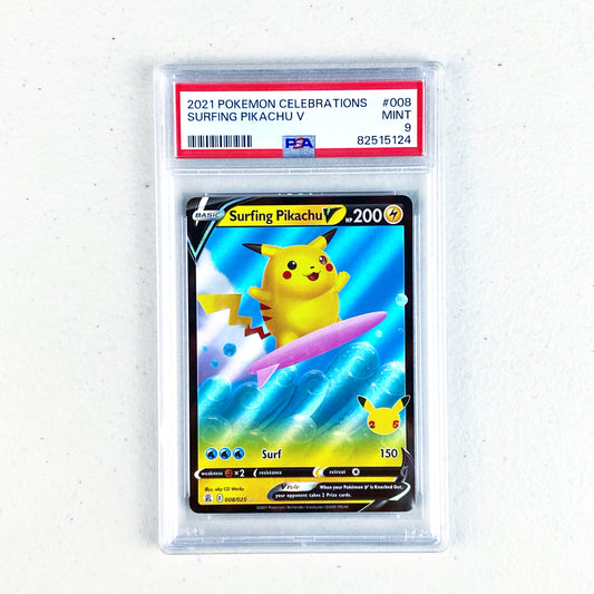 PSA 9 Surfing Pikachu V Celebrations