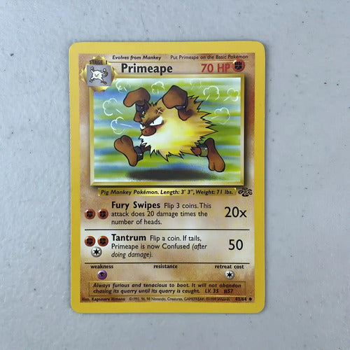 Nm Primeape Jungle Cartas Tcg Pokemon Vintage Primeape Inglés