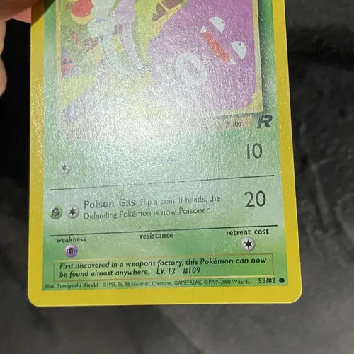Nm Koffing Team Rocket Cartas Tcg Pokemon Vintage Koffing Inglés