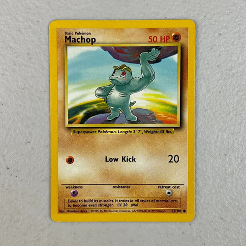 Near Mint Machop Base Set 1999 Cartas Pokemon Tcg Machop Inglés