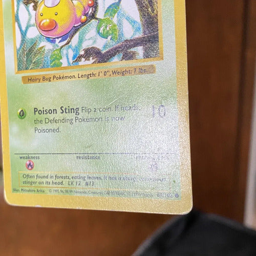 Hp Weedle Shadowless Cartas Pokemon Tcg Vintage B Weedle Inglés