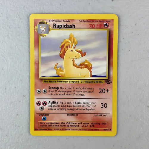 Near Mint Rapdiash Jungle Cartas Tcg Pokemon Vintage A Rapidash Inglés