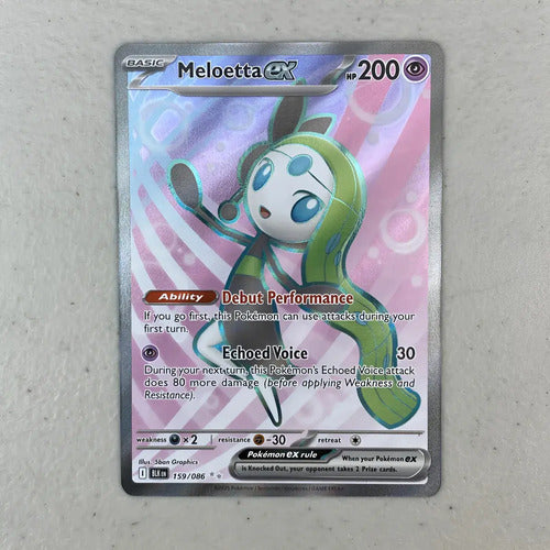 Gem Mint Meloetta Ex Full Art Black And Cartas Pokemon Tcg Meloetta Ex Inglés