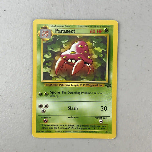 Lp Parasect Jungle Cartas Tcg Pokemon Vintage B Parasect Inglés