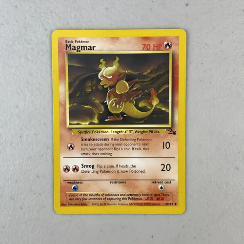 Lp Magmar Fossil Cartas Pokemon Tcg Vintage B Magmar Inglés