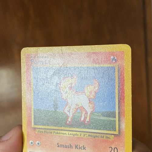 Damaged Ponyta Base Set Cartas Pokemon Tcg Vintage Ponyta Inglés