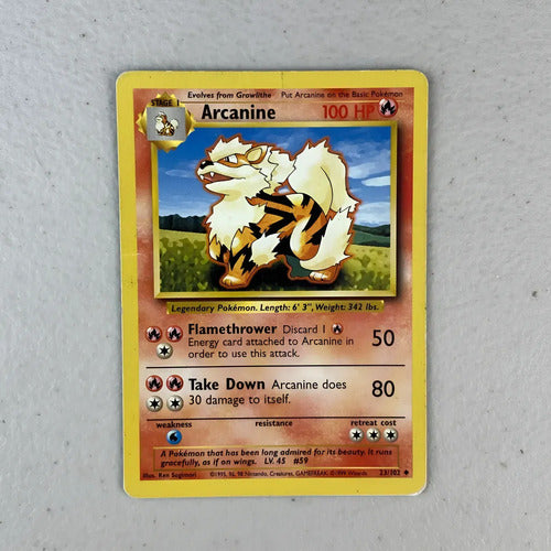 Damaged Arcanine Base Set Cartas Pokemon Tcg Vintage Arcanine Inglés