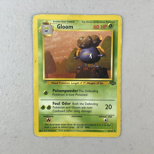 Damaged Gloom Jungle Cartas Tcg Pokemon Vintage Gloom Inglés