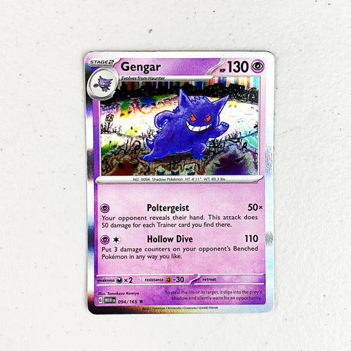 Near Mint Gengar Tomokazu Holo 151 Cartas Pokemon Tcg Gengar Inglés