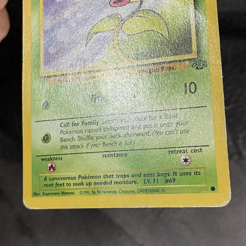 Damaged Bellsprout Jungle Cartas Tcg Pokemon Vintage B Bellsprout Inglés