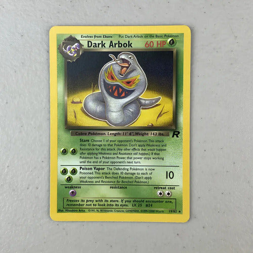 Nm Dark Arbok Team Rocket Cartas Tcg Pokemon Vintage Dark Arbok Inglés