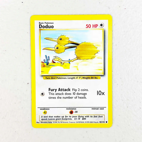 Near Mint Doduo Base Set 1999 Cartas Pokemon Tcg Doduo Inglés