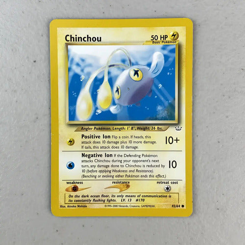 Nm Chinchou Neo Revelation Cartas Tcg Pokemon Vintage Chinchou Inglés