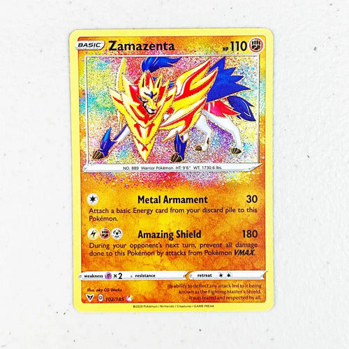 Mint Zamazenta Amazing Rare Vivid Voltage Cartas Pokemon Tcg Zamazenta Amazing Rare Inglés