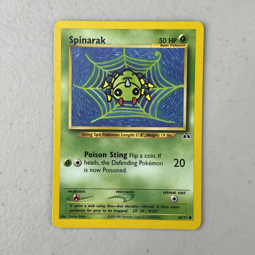 Lp Spinarak Neo Discovery Cartas Tcg Pokemon Vintage Spinarak Inglés