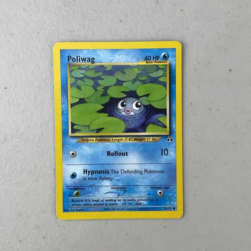 Lp Poliwag Neo Discovery Cartas Tcg Pokemon Vintage Poliwag Inglés