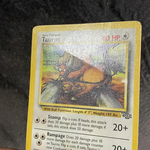 Damaged Tauros Jungle Cartas Tcg Pokemon Vintage Tauros Inglés