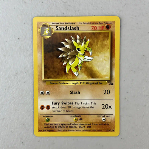 Lp Sandslash Fossil Cartas Pokemon Tcg Vintage Sandslash Inglés