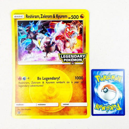 Carta Reshiram, Zekrom, Kyurem Promo Jumbo Near Mint Pokemon Reshiram Zekrom Kyurem Inglés
