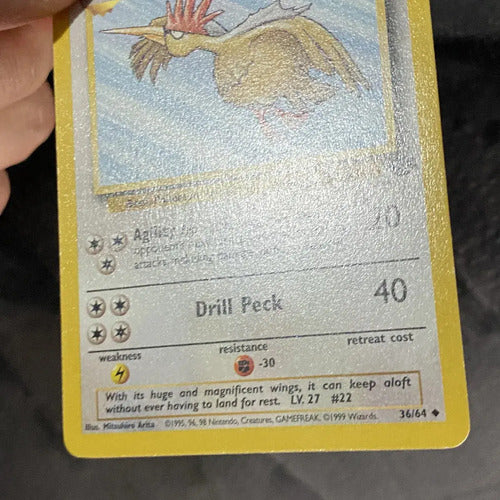 Near Mint Fearow Jungle Cartas Tcg Pokemon Vintage B Fearow Inglés